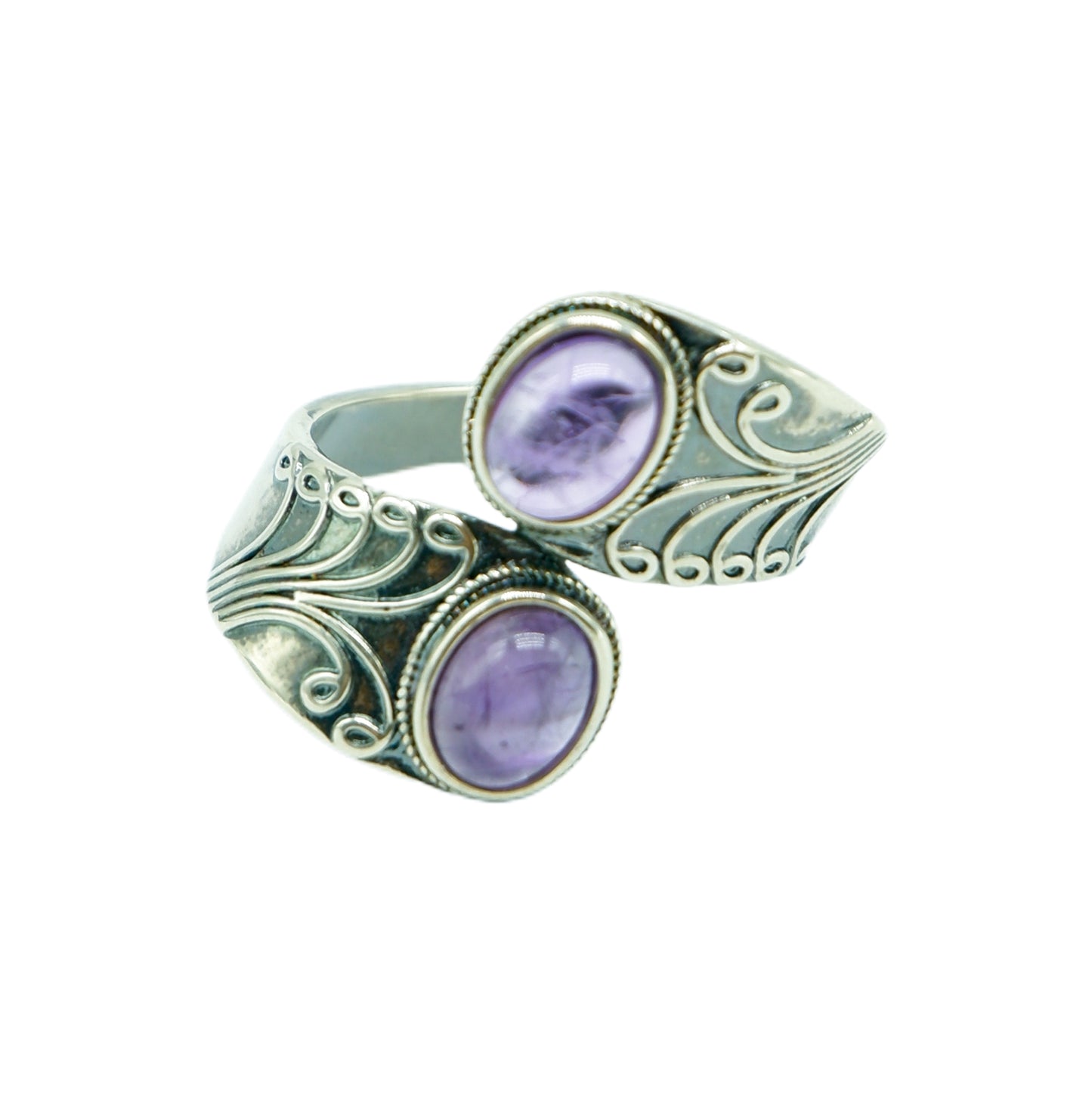 Vintage Amethyst Silver Ring Calming • Intuition • Spirituality