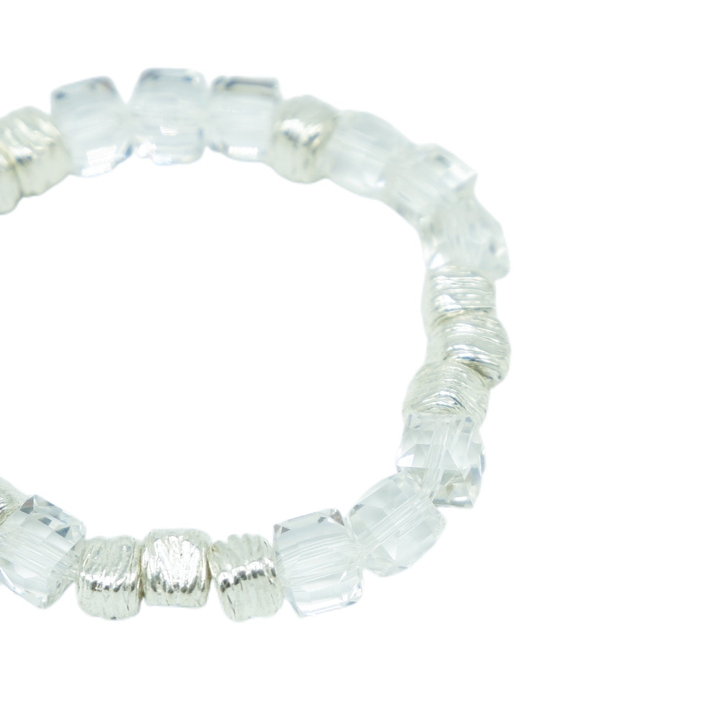 Clear quartz Tibetan Silver Bracelet Energy • Clarity • Balance