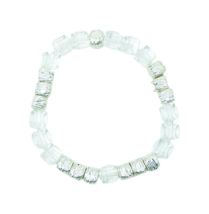 Clear quartz Tibetan Silver Bracelet Energy • Clarity • Balance