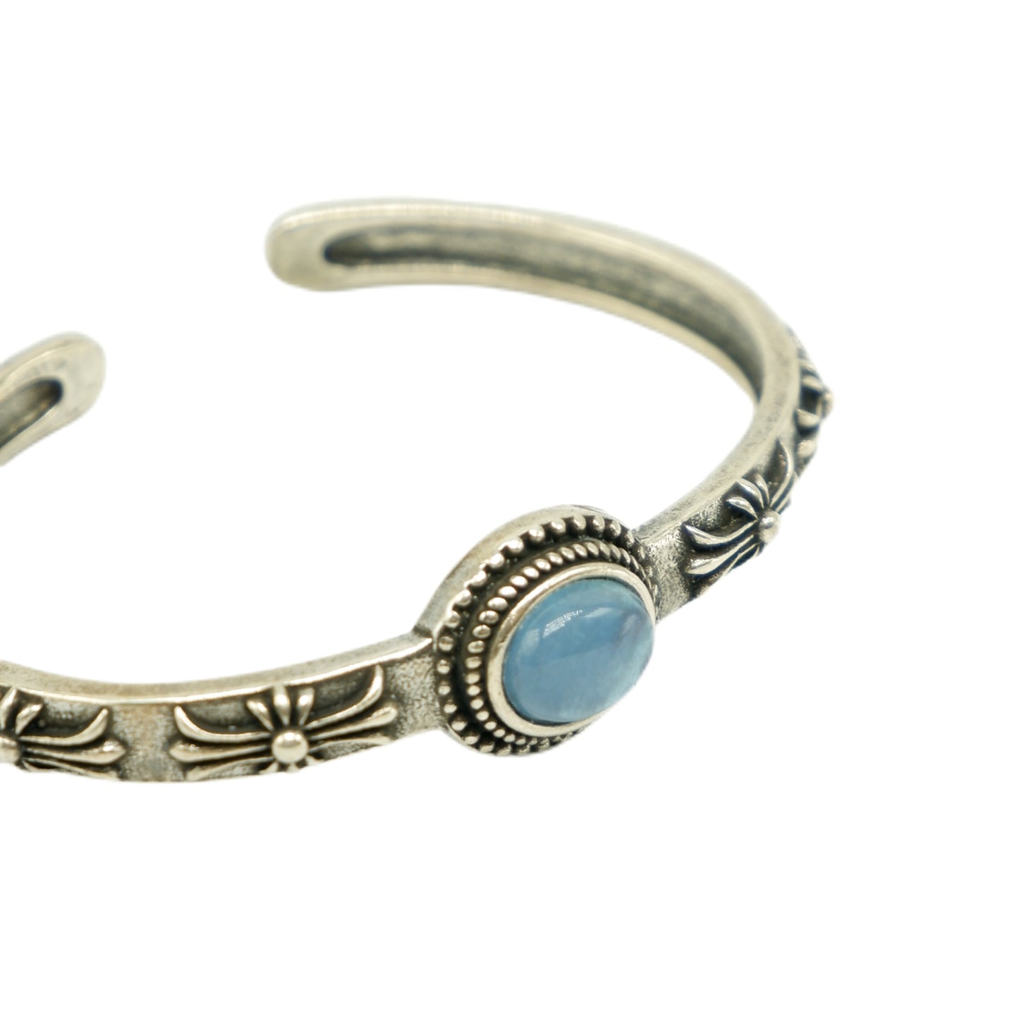 Vintage Aquamarine Silver Bracelet Harmony • Divine Healing • Beauty